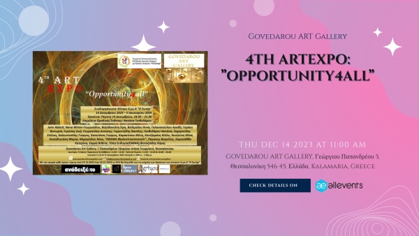 Video from the opening of the group exhibition 4th ArtExpo:&quot;Opportunity4all&quot; (in greek)
